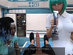 in this game episode, the curvy teen in outfit wants to grope and touch my big cock during mature anime scene