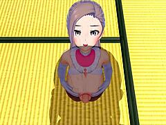 Cute girl excites my big cock in maid costume