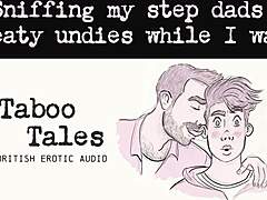 he whispers gay asmr while sniffing stepdads underwear erotically