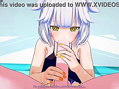 Badpoipoi's pool game in 3d anime style