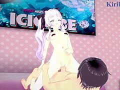 Murasaki Shion's intense sex in Hololive VTuber hentai