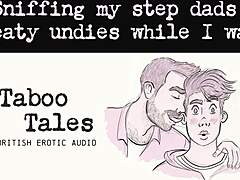 he whispers gay asmr while sniffing stepdads underwear erotically