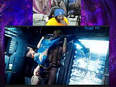 Bald pussy Jaheira takes anal while Aerith watches Tifa