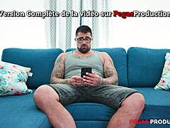 Milf with big tits and huge ass gets tight pussy fucked on couch after blowjob!