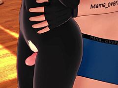 我嗯，对女友扮Enderman在床上3D色情玩乐感到兴奋...