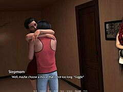 The golden boy 21 plays a game with the milf, masturbating in stockings before cumming hard on her tits