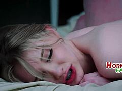 Why don't you join stepmom's forbidden lessons with teen daughter in this taboo threesome fuck?