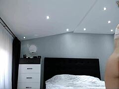 Who is she doing sloppy masturbation in web chat?