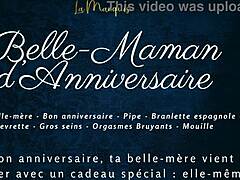 Belle-maman d'anniversaire - french step-mom enjoys doggystyle bent over in european celebration