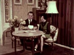 vintage granny joins taboo foursome in retro orgy setting.