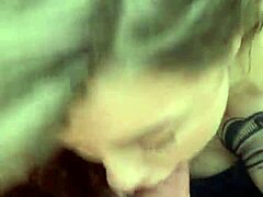 hot tattoo teen 18+ does anal toys solo. then gives backstage blowjob with cum in mouth in vertical pov.