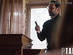 In a moment of taboo confession, petite teen Penelope Kay reveals her desires to priest Tommy Pistol. The Indian beauty with small tits and big ass explores hardcore reality in this amateur encounter.