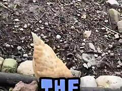 Cool chicken feeding station tattoo idea