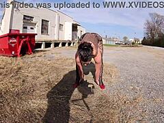 uh, thong bodysuit strut on the docks with huge ass