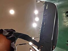 Mexican milf prostitute hunted in supermarket for ass.