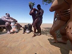 wildlife group activity in high definition setting