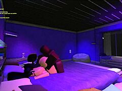 She begged for my monster cock to wreck her insides like in Roblox Studio... intense BDSM session!