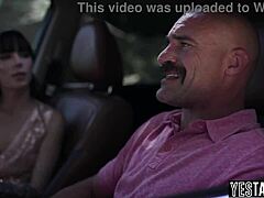 Suspicious stepfather totally bangs his stepson's big ass teen 18+ girlfriend outdoors in hardcore action.