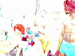 ella nova's 10on1 clown gangbang with deepthroat and cumshot