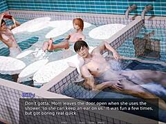 In Academy 217, players explore various game challenges. The story unfolds with intriguing erotic elements in an academy setting.