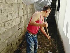 Busty Perverted Boss Seduces Old Employee Hard