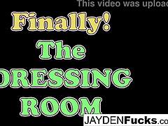 brunette pornstar jayden jaymes solo in changing room