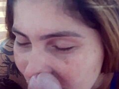 Young 18+ Wife Admits She Cheats On Husband And He Gets So Horny He Cums On Her Natural Tits