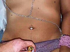 Vered's wife rips clothes in bedroom play with vibrator on tight pussy