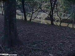 Halloween Samara Takes Two Monster Cocks in Orgy