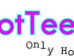 Teen masturbates solo on sofa with dildo and vibrator. Pony tails girl fingers tight pussy in high definition.