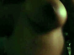 Big Natural Tits Riding Cowgirl While Moaning To Avoid Neighbor Hearing?