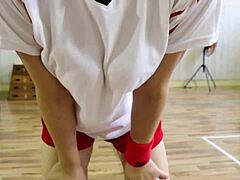 Japanese Busty Volleyball Player’s Secret Training