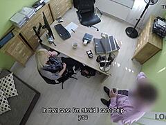 Marvelous teen undresses and spreads tiny legs for cash in interview