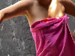 Neighbor Helps Wife With Cucumber