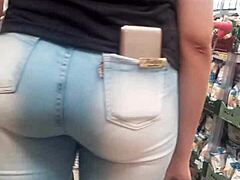 i uh spied that hot brunette ass in jeans at the shop...