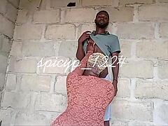 Engineer spanks and fucks boss outdoors with hard slaps making her moan and scream loudly