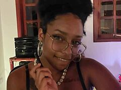 Sexy teen 18+ dances outdoors in see-through lingerie showing off small waist. Her black solo performance is pure seduction!