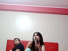 candyboom helps study partner with poses but ends up sucking cock