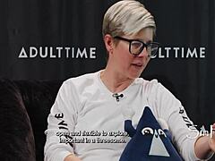 Bare pornstars share monster cock in interracial group casting