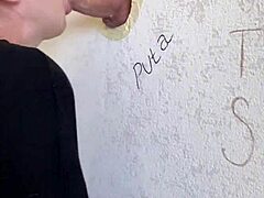 Found Gloryhole in Public and Got Deepthroat Blowjob with Cum