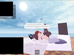 roblox - rough follada by two black futas with spitting creampie and monster cocks