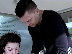 Curly Cute Brunette With Shaved Pussy Gets Bent Over Fucked Hard Riding To Muff Diving Blowjob Cumshot In Mouth