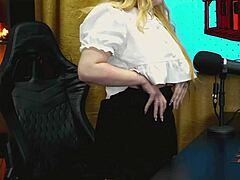 Did you see that blonde latina on all fours at the podcast, tiny panties showing big pussy? Dirty talk in the shack!