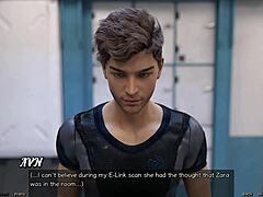 Bisexual girl next door in sexy outfit wants to chat with me in this anime hentai scene