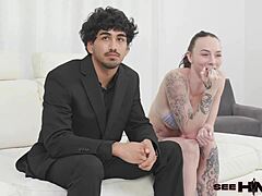 Uncut 19-year-old Latino submits to armpit play and big ass dominance with Jay Raw and Indica Marie.
