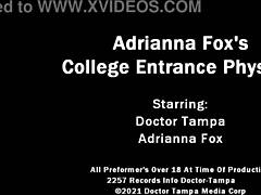 Watch Adrianna Fox spread her ass in latex gloves for Dr. Tampa's exam?