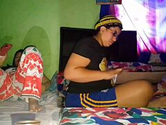 Intense masturbation of big pussy while stepsister studies university tasks