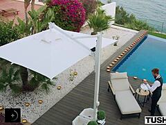 Bella Spark uses her spy skills for intense anal in Tushy scene.