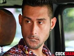 wife calls cuckold husband while fucking stranger