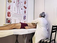 Patient, why are you getting erect during the nurse's exam?